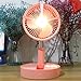 YGCLDRYER Ventilador Portátil De Escritorio Telescópico,LED De Hidratación Plegable,Herramienta De Carga USB Ventilador De Pie Ventiladores De Sobremesa,Rosado