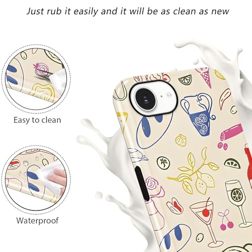 Coque de téléphone mignonne d'été pour iPhone 17e style féminin - 4