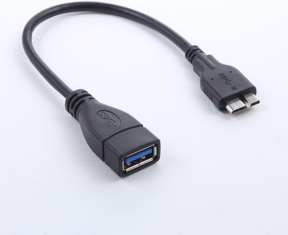 VSTNMicro USB Host OTG Cable - Micro USB B/Male to USB3.0 A/Female OTG Host Cable For Samsun Galaxy Note pro 12.2 (USB 3.0 OTG cable (black))