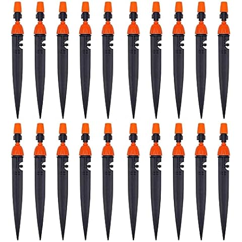 iBamso 20Stück Einstellbare Tropfstrahler Wasserbewässerungstropfer 360 Grad verstellbar Tropfbewässerungssystem,Wasser Bewässerung Tropfer für Gemüsegarten Cover