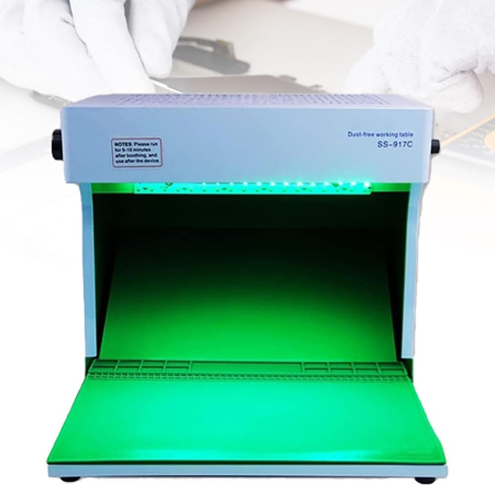 Air Flow Clean Bench-Arbeitsplatztisch, vertikale Laminar-Flow-Haube, Laminar-Flow-Schrank mit 2 Lüftern, staubfreie Aluminium-Werkbank for die Reparaturwerkstatt for Handy-LCD-Bildschirme