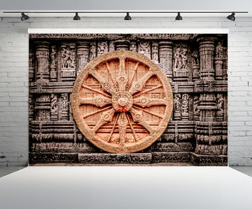 CHNYWORK 5ftx4ft Indian Konark Sun Temple Backdrop for Photography Ancient