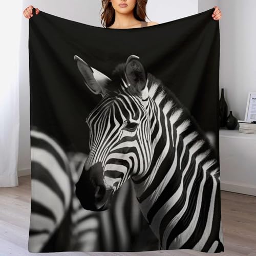 Couverture en flanelle de qualité supérieure motif zèbre chic - 5