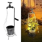 🏡 【DIY Ihre neuartige Gartendekoration】 🏡 LED-Kupfer-Lichterketten können leicht nach Ihren Wünschen gebogen und geformt werden. Die Lichterkette wird mit einem Blumentopf geliefert, in den Sie Ihre Lieblingsblumen pflanzen können. Egal ob Tag oder Nacht, Blumentopflichter sind eine gute Dekoration. Dies ist die perfekte Wahl für ein Geschenk. Jeder kann solche dekorativen Lichter verwenden, auch wenn es keinen Innenhof gibt, er kann sie auch auf den Balkon stellen.