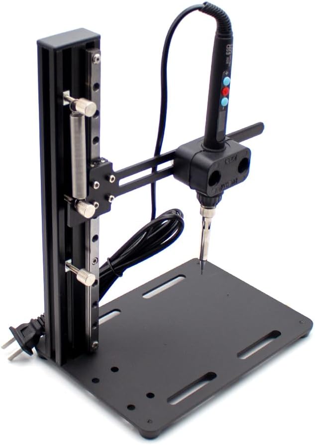 iDili IY Vertical Heat Set Insert Tool Pressing Machine Hot Melt Brass Knurled Nut Embedded Insertion Soldering Iron 3D Printed Parts