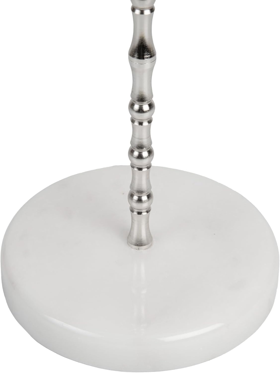 Y Luxe Marble Countertop Paper Towel Holder - Elegant Kitchen/Bathroom Accessory -Standing Paper Towel Holder, Kitchen Paper Towel Roll Holder- for Bathroom Kitchen Countertop (White-Silver)