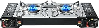 Portable Camping Gas Stove, Double Burner, BBQ Cooker, Outdo