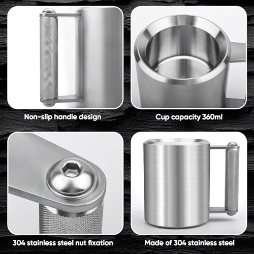 Image of Heavy Mug,Heavy Mug 22lb Stainless Steel Mug,Heavy Coffee Mug,Super Heavy Dumbbell Fitness Sports Mug,Gym Exercise Coffee Lover Gift