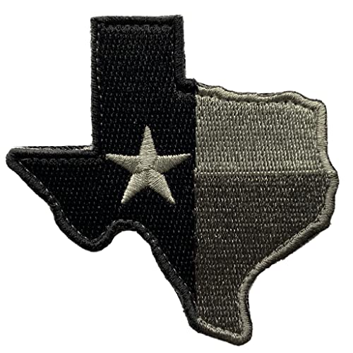 Die-Cut Tactical Texas Patch - Silver/ACU