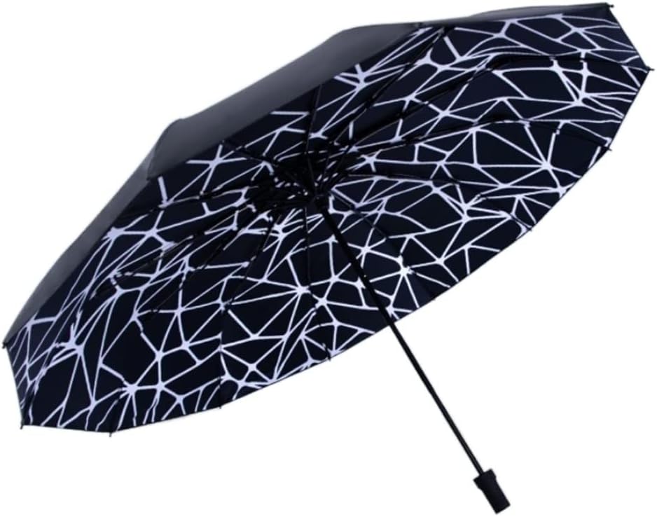 Windproof Umbrella Strong Umbrellas Sunshade Dual-use Umbrella Three-folding Umbrella, Vinyl Sun Umbrella Umbrellas for Rain