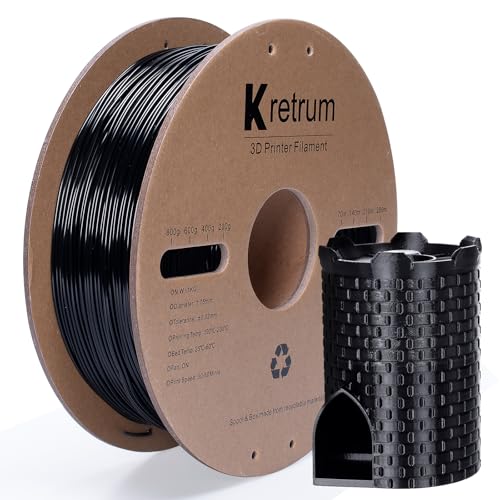 Kretrum Filament PLA pour imprimante 3D, filament d'impression 3D, prÃ©cision dimensionnelle bleue +/- 0,02 mm, bobine de 1 kg, filament PLA 1,75 mm, compatible avec la plupart des imprimantes 3D FDM,