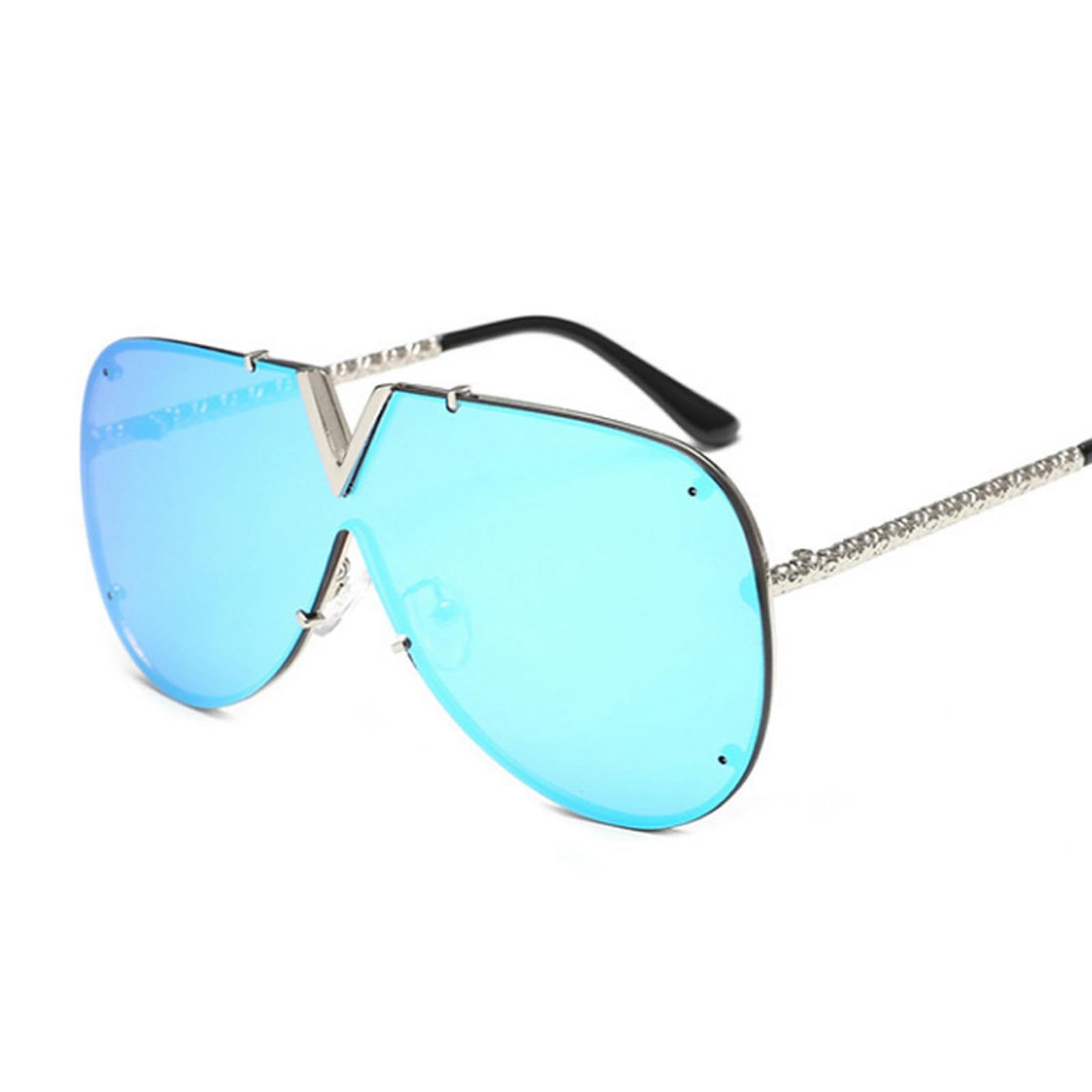 NOGRAX Okulary oversize okulary przeciwsłoneczne mężczyźni kobiety vintage gradient luksusowe metalowe okulary przeciwsłoneczne męskie damskie jedna soczewka