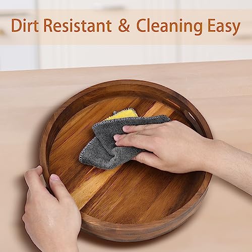 12'' Wood Lazy Susan Organizer,Rotating Wood Lazy Susan Turntable For Refrigerator, Pantry, Countertop Storage And Taco Bar. #TOP5