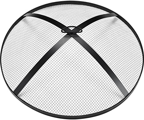 Yaheetech Fire pit for Garden Fire Bowl Heater with BBQ Grill & Spark Guard & Poker for Heating BBQ in Garden/Yard/Patio, Bronze Dia:66.5cm