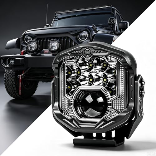 Riasdy 7" Laser Offroad Pod Light, 95W Spot Flood Combo LED (1 Pack)