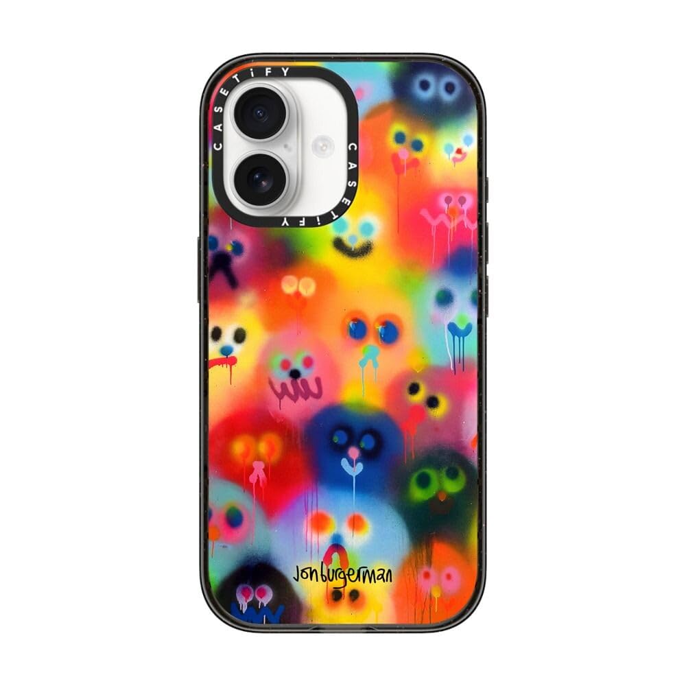 CASETiFY インパクト iPhone 17 ケース [MagSafe対応/薄型 軽量/耐衝撃] - KALEIDOSCOPE - クリア ブラック