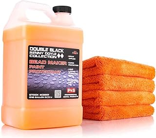 P & S PROFESSIONAL DETAIL PRODUCTS Bead Maker with 4 Eagle Edgeless Microfiber Towels by The Rag Company - Paint Protectant & Sealant, Long Lasting Gloss Enhancement, Hydrophobic Finish (1 Gallon)