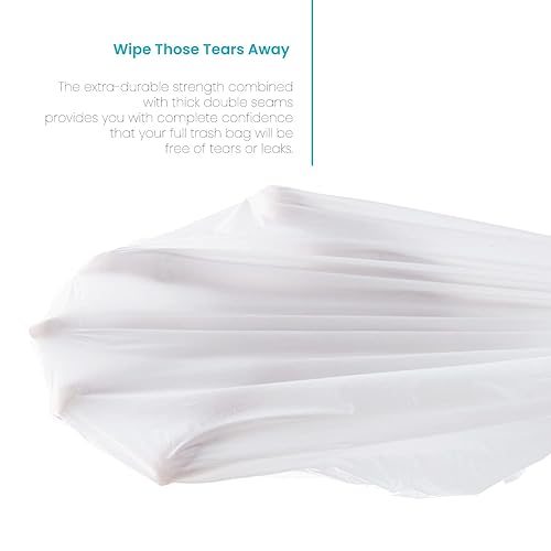 Miniatura 7 de Home Zone Living Bote de basura de cocina de 18.5 galones y bolsas de basura de cocina de 12 a 13 galones con asas de cordón, 60 unidades
