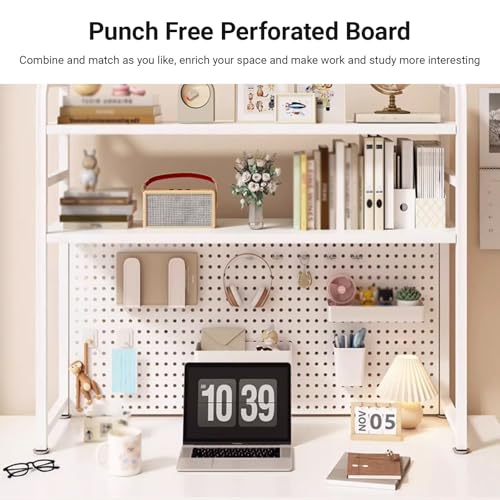 Étagère de bureau blanche et meuble de rangement d'outils maison