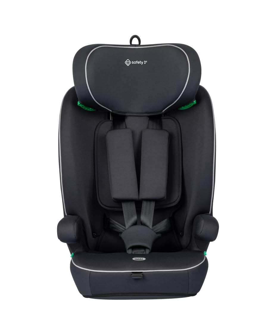Safety 1st Venus i-Safe, siège auto évolutif, 15 mois à 12 ans (76–150 cm), 11 positions d’appui-tête, protection latérale, Black