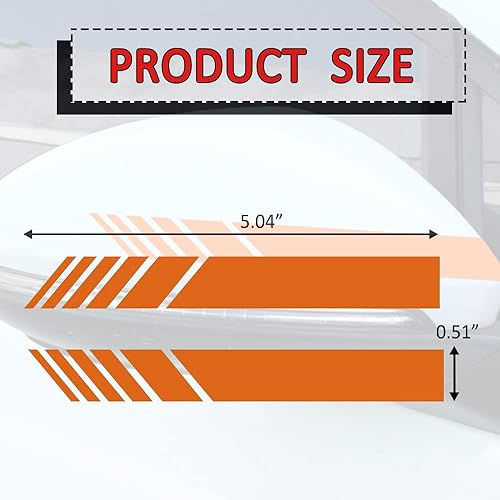 Miniatura 9 de 2 calcomanías para espejo retrovisor de automóvil, calcomanías para espejos retrovisores laterales, accesorios exteriores de automóvil, calcomanías