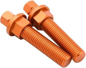 M10 Rear Axle Blocks Chain Adjuster Bolt Compatible with EX EC MC EXF ECF MCF SX SXF XC XCF XCW EXC EXCF 6D Models 2007-2023Orange