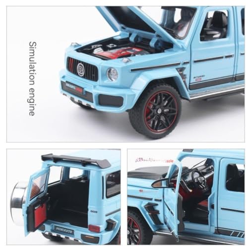 Image of Mashes Diecast Metal Car Toy 1:32 Scale with Openable Doors, Pull Back Action, Light & Sound, Detailed Luxury MPV Model for Kids & Collectors, Premium Gift Toy Car (Brabus-Multicolor)