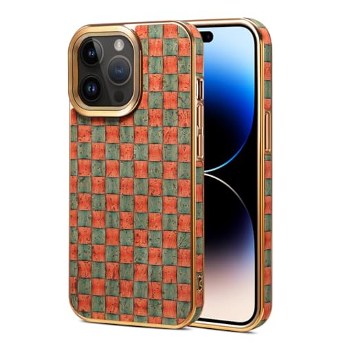 Coque iPhone 12 Pro Max protection lentille antichoc bois orange floral