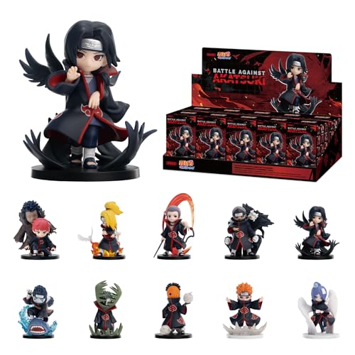 Image of POP MART Naruto: Shippuden Series Battle Against Akatsuki Themed Blind Box Figures, Collectible Toys Home Decorations, Holiday Birthday Gifts for Girls and Boys, Whole Set