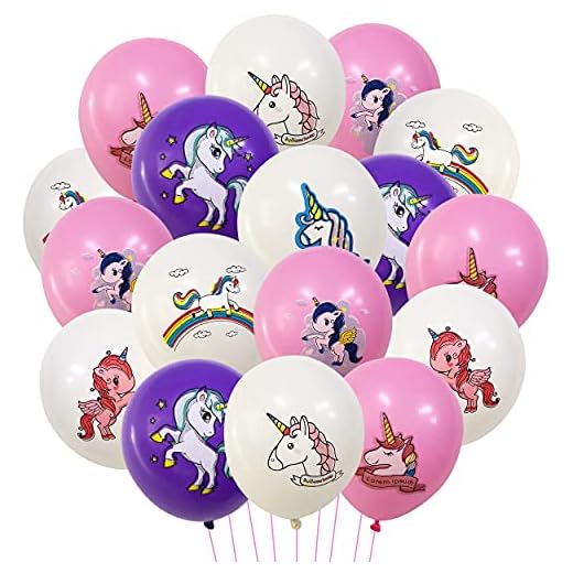 Enhörning latexballonger – Tomicy 28 stycken enhörning grattis på födelsedagen ballonger enhörning ballonger för barn födelsedagar och dekoration fester, bröllop alla hjärtans dag dekoration