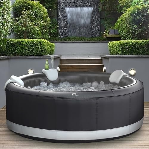 MSPA Bain à remous Camaro 204 x 204 x 70 cm – Bain à remous Gonflable pour 6 Personnes avec 138 Buses de Massage, Chauffage PTC, désinfection par Le Soleil &...