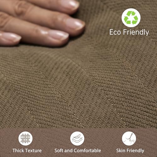 ZWJD Brown Pillow Covers 12x20 Set of 2 Chenille Throw Pillow Covers with Elegant Design Soft and Luxurious Decorative Throw Pillows for Couch, Bed, and Home Decor