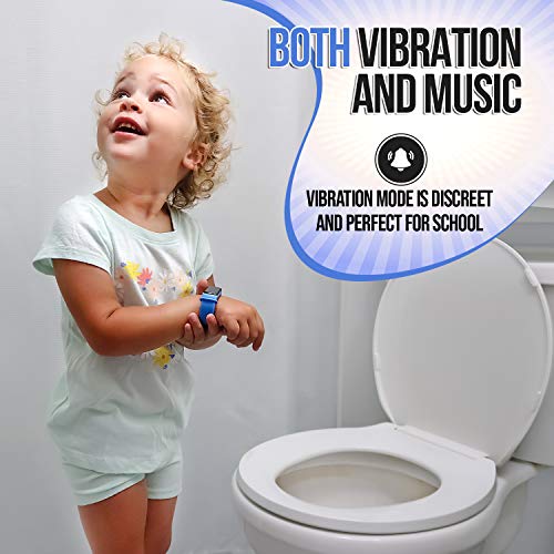 Premium Potty Training Watch - Only Watch with Multiple Alarms (16) to Fit Your Schedule & Easy to Use Smart Timer - Water Resistant - Vibration & Music - Charger Not Included-Video Manual Only(Blue)