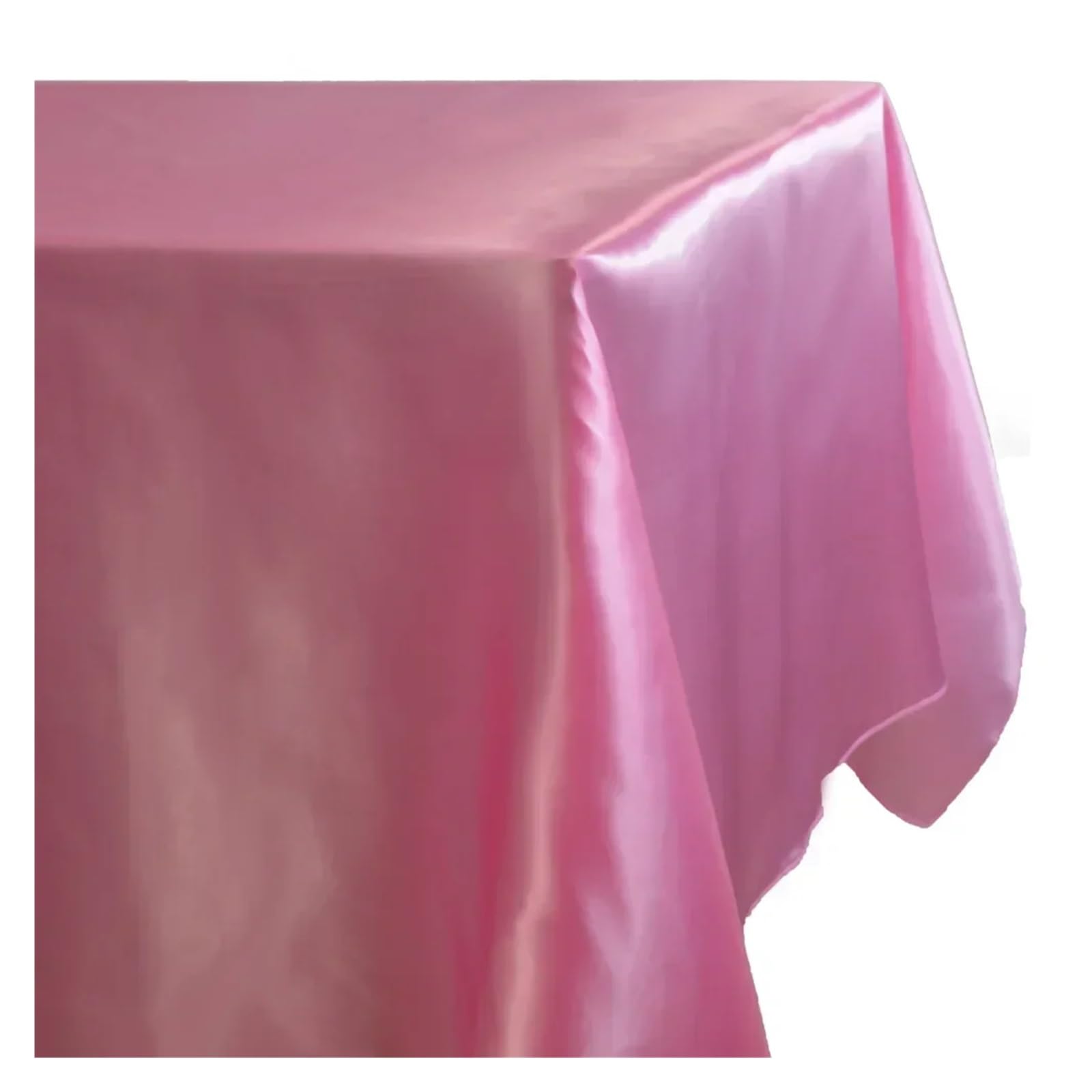 LuMOUzhou Reusable Rectangle Satin Tablecloth Satin Tablecloth Rectangle Multicolor 145x100-180cm for Wedding Party Restaurant Dining(Light Pink,145x145cm-57x57inch)