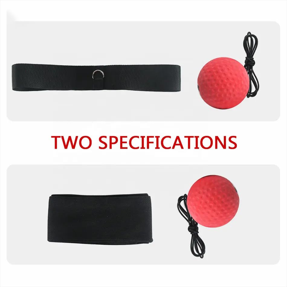 Boxing Reflex Ball Headband Punching Ball Eye Coordination Training Boxing Equipment for Training for Home Gym Boxing Speed Ball (Black) 2 51QaVDym+IL