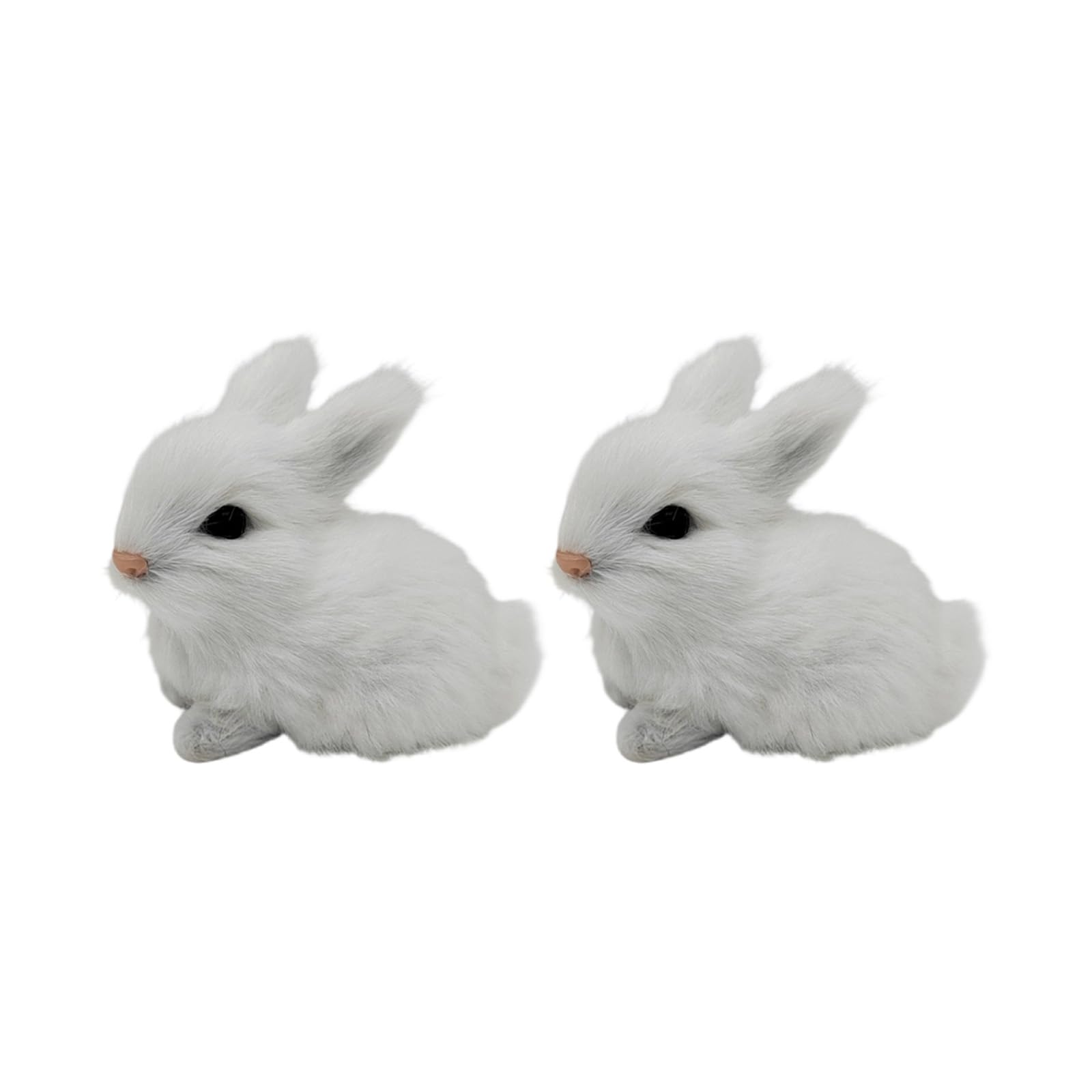 Shunzhong Realistic Plush Rabbits Figurine Stuffed Animal Toy Spring Home Decor Easter Bunnies Statue Rabbits Stuffe Animal