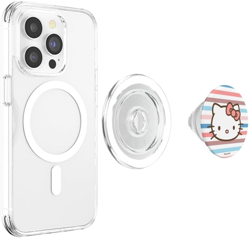 Hello Kitty Vintage Stripes PopSockets PopGrip for MagSafe - Image 3