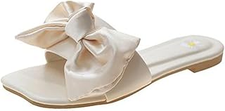 Ciabatte Sandali Flat Da Donna Con Fiocco