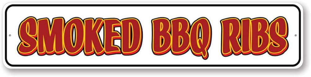 Smoked Bbq Ribs Sign - 3 x 13