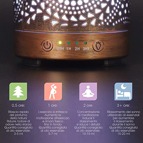 Earnest Living Essential Oil Diffuser Metal Diffuser 100 Ml Timers Night Lights And Auto Off Function Home Office Humidifier Aromatherapy Diffusers For Essential Oils #TOP4