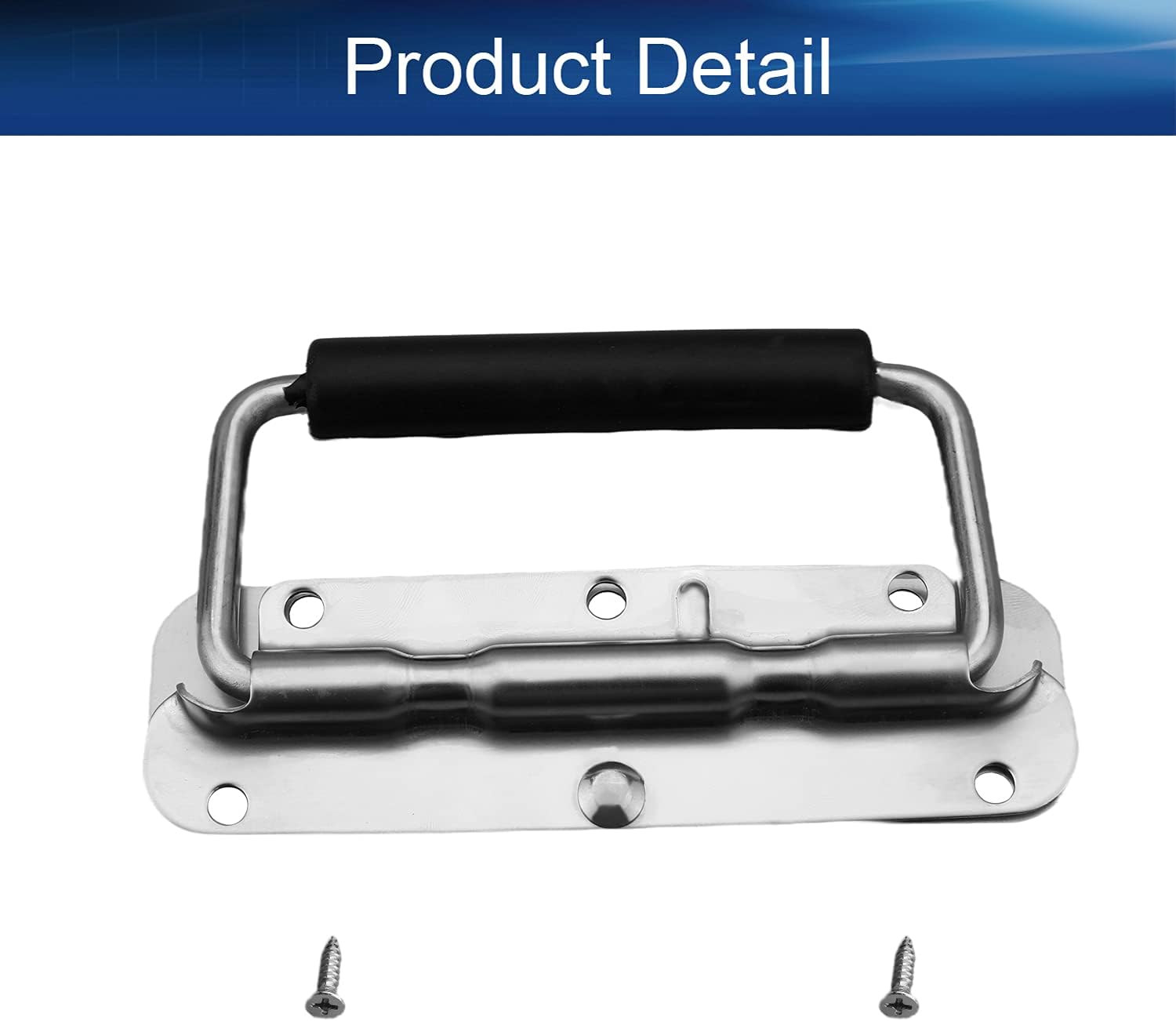 Yinpecly 5.51 x 1.57 inch Modern Cabinet Knob Drawer Box Chest Ring Pull Handle Closet Door Tool Box Handle Nice Decorative Handle Stainless Steel Silver Tone 1 Pcs