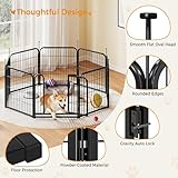 Yaheetech Dog Pen 60cm 8 Panels Suitable for Medium Dogs Heavy Duty Puppy Playpen Pet Exercise Fence for Indoor/Outdoor - Image 4