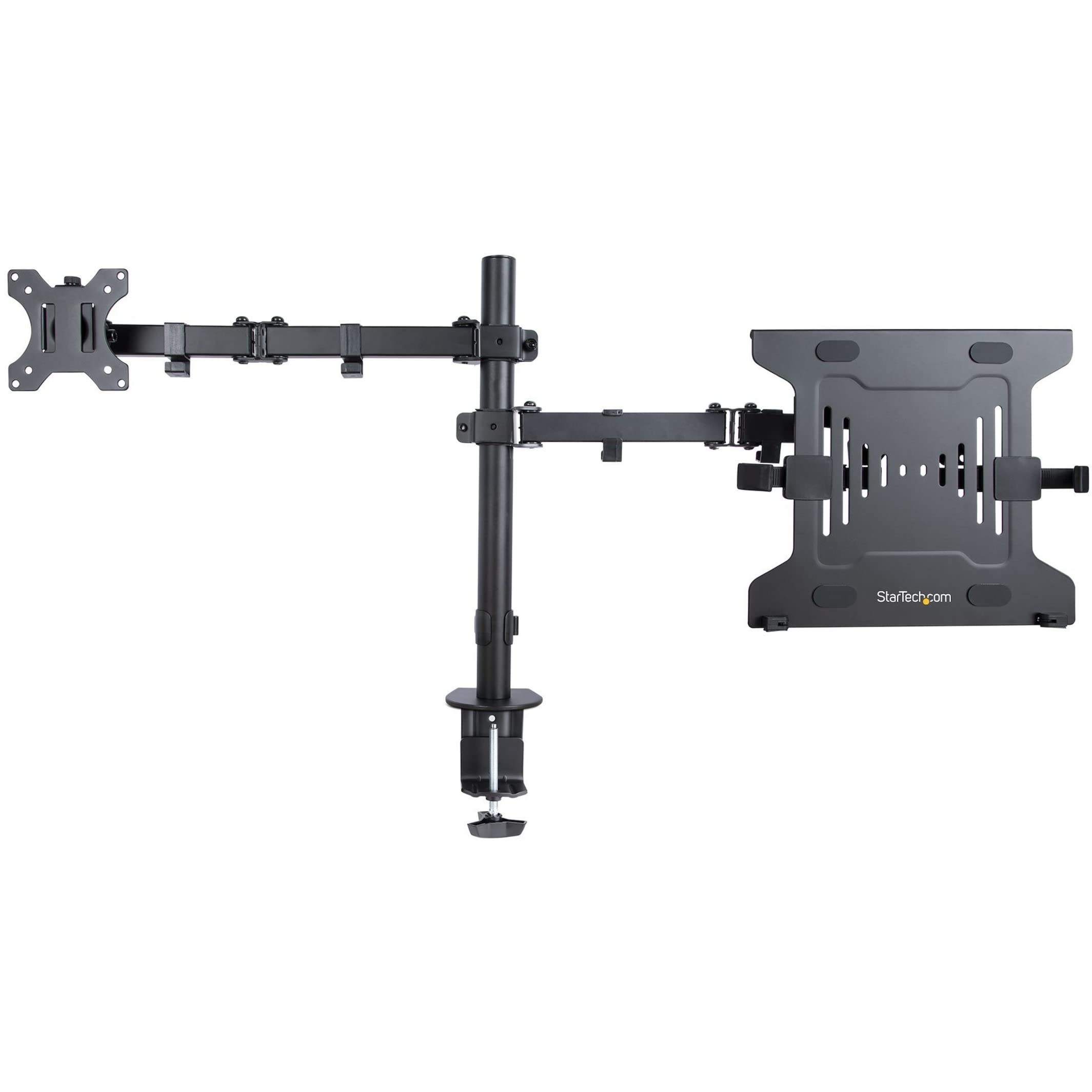 StarTech Bras Écran 32", 4,5kg, Plateau PC Portable (A2-LAPTOP-DESK-MOUNT) | Plateau ventile pour ordinateur portable, VESA, Reglable, Inclinaison pivotement rotation, Pince oeillet
