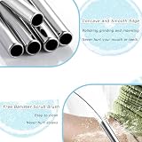 Luxoraiova 6 Stück Wiederverwendbare Edelstahl Strohhalme 31cm für Stanley Cup 30oz/40oz – Lebensmittelechte 304 Metall Trinkhalme mit 1 Reinigungsbürsten, Spülmaschinenfest & Umweltfreundlich