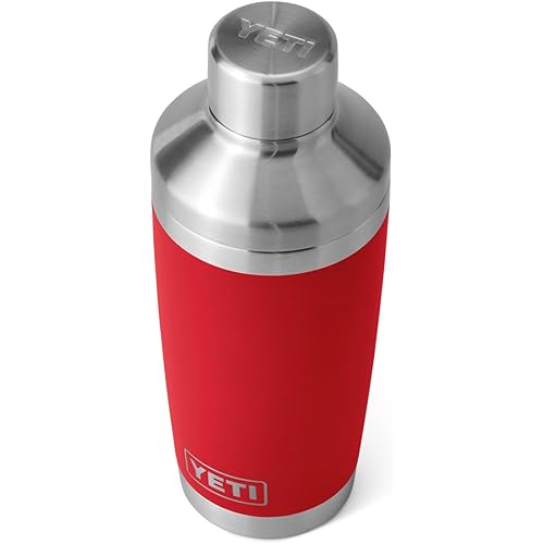 YETI Rambler 20 oz Cocktail Shaker, Stainless Steel, Vacuum Insulated, Rescue Red