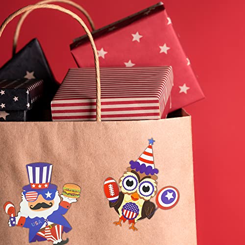 Uptotop 4Th Of July Make-A-Face Stickers For Kids, 36 Sheets 6 Patterns Party Favor Independence Day Diy Stickers, Memorial Day Diy Party Games Stickers Decoration Stickers For Kids Party #TOP3
