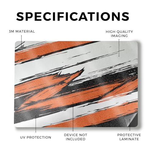 Image of Glossy Glitter Laptop Skin Compatible with Alienware M18 R2 (2024) - Grunge Orange - Premium 3M Vinyl Protective Wrap Decal Cover - Easy to Apply | Crafted in The USA by MightySkins