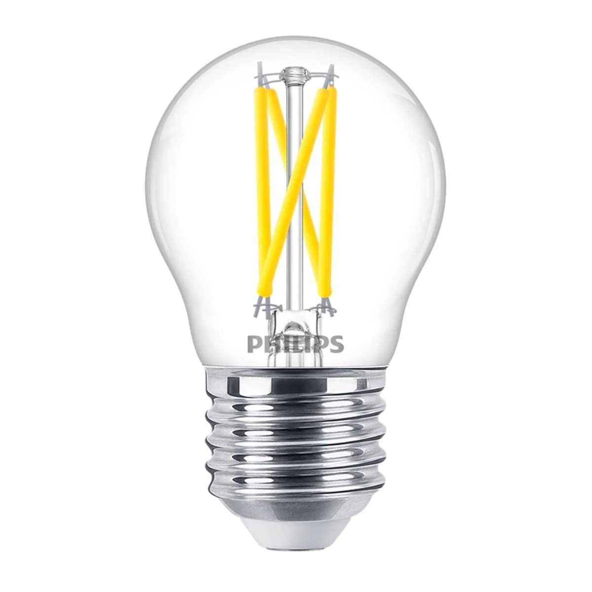 Philips Master LEDlustre E27 GolfBall Filament Clear 2.5W LED Bulb | 340lm | 2200K–2700K Dim to Warm (922–927) | Best Colour Rendering CRI 90+ | Dimmable | Energy Saving | Replaces 25W Incandescent