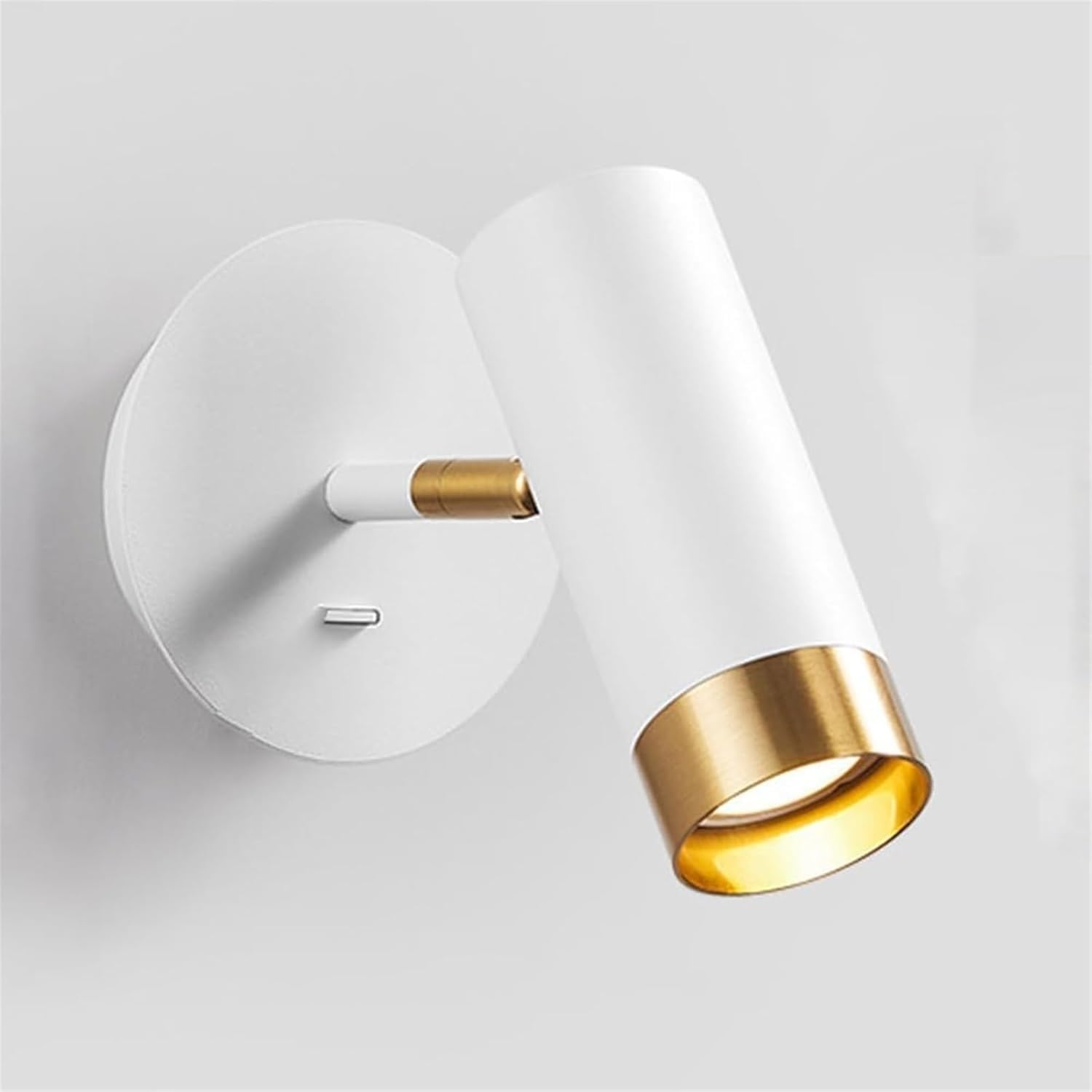 5W Wall Mounted Reading Light - Warm LED Bedside Lamp with 350° Rotatable Head for Bedroom & Study Room - Modern Headboard Spotlight Fixture (White)