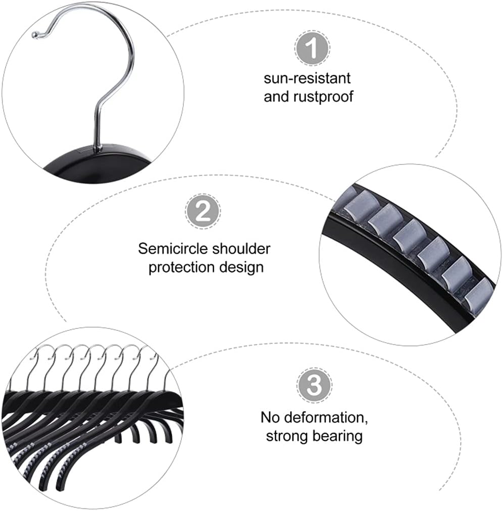 1 Set 10 Pcs Clothing Hangers Coat Traceless Clothes